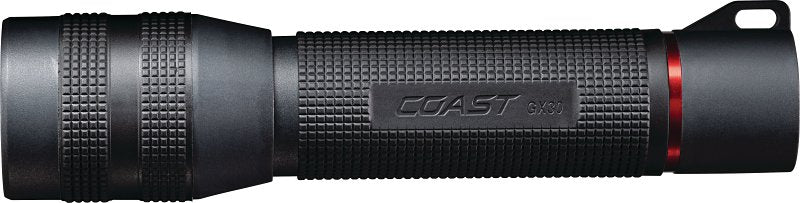 Coast GX30 Series 30938 Flashlight, AA Battery, Alkaline Battery, LED Lamp, Bulls-Eye Spot, Ultra View Flood Beam
