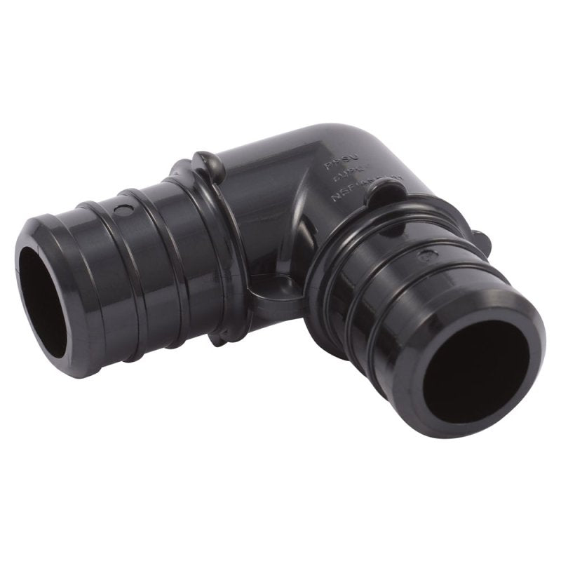 SharkBite UP256A5 Pipe Elbow, 3/4 in, Barb, 90 deg Angle, Polymer, 200 psi Pressure