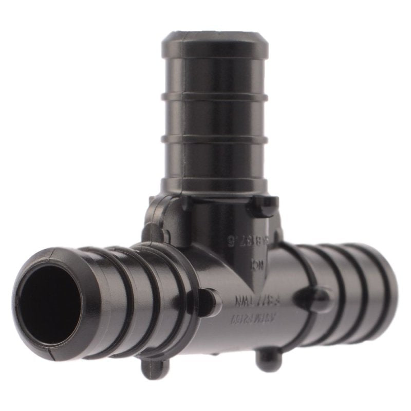 SharkBite UP362A5 Pipe Tee, 1/2 in, Barb, PEX-B, Polymer, Black, 200 psi Pressure