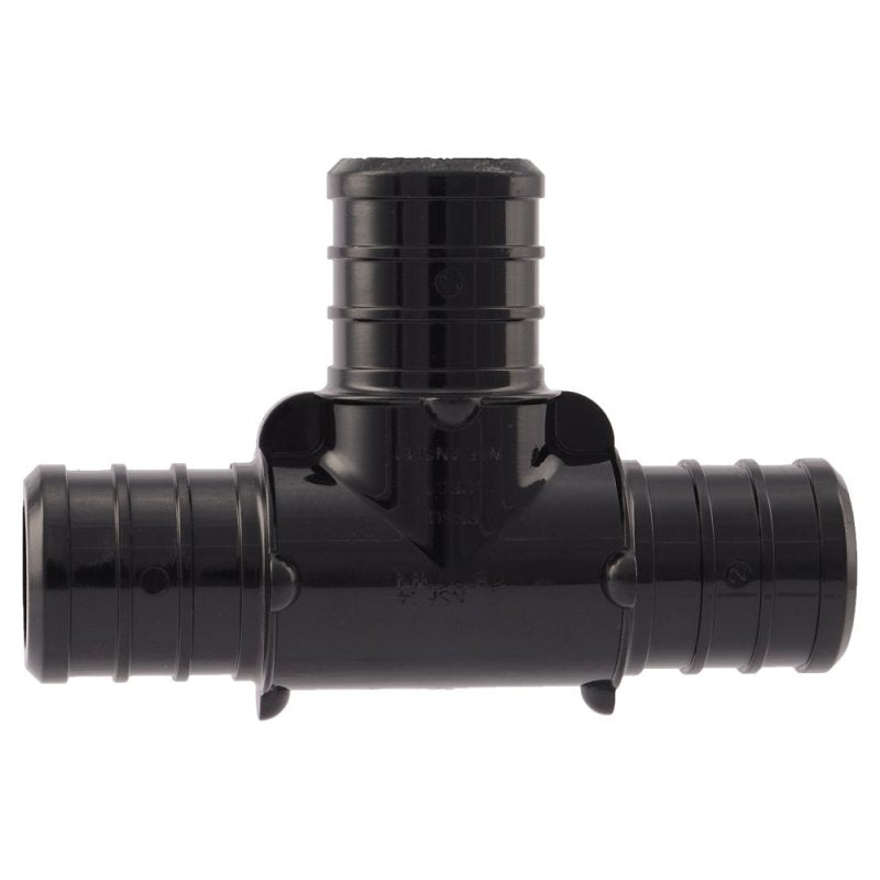 SharkBite UP370A5 Pipe Tee, 3/4 in, Barb, PEX-B, Polymer, Black, 200 psi Pressure