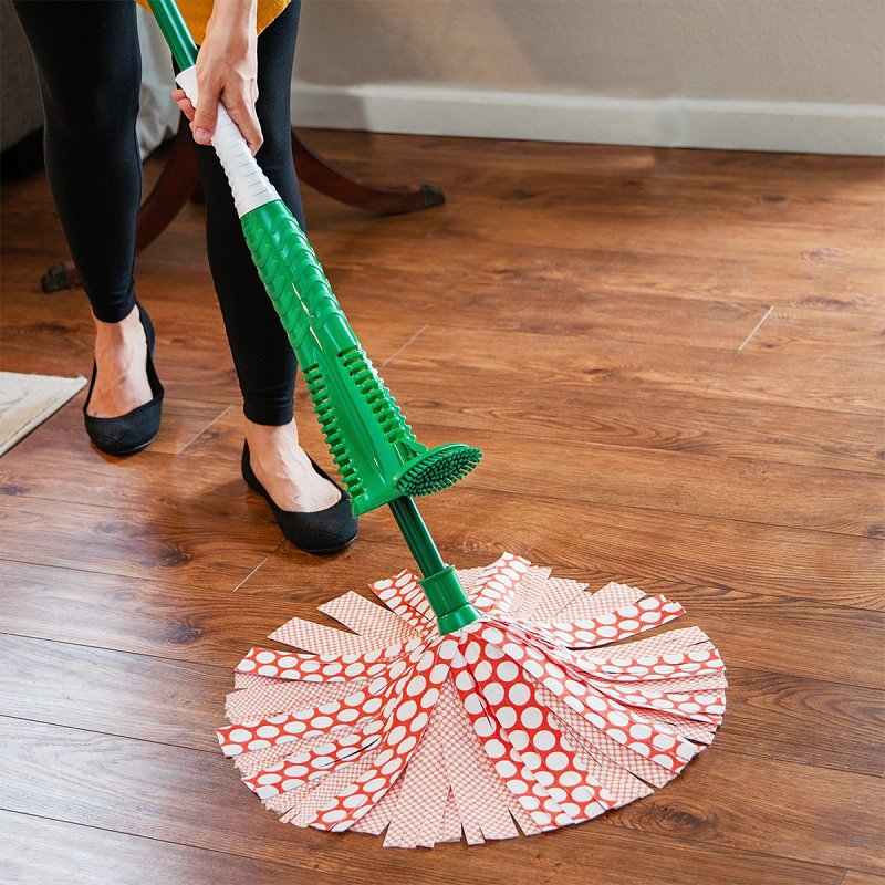 Libman Wonder Series 1229 String Mop Refill, Snap-On, Microfiber, Orange/White