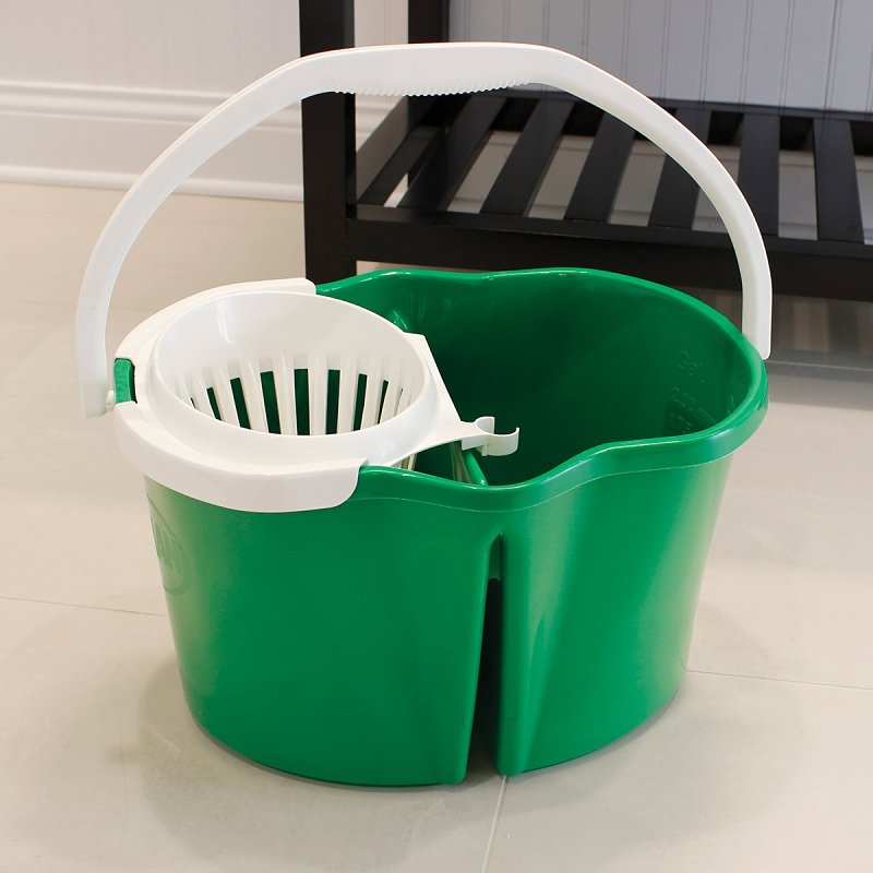 Libman 2112 Clean and Rinse Bucket, 4 gal, Green, Polypropylene