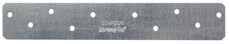 Simpson Strong-Tie HRS HRS8 Strap Tie, 8 in L, 1-3/8 in W, Steel, Galvanized, Fastening Method: Nail, Pack of 25