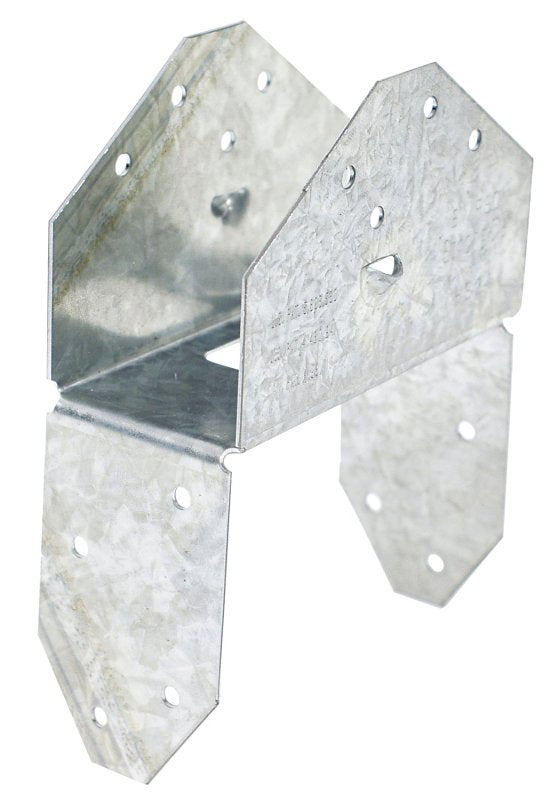 Simpson Strong-Tie HS HS24 Hurricane Tie, 4-7/8 in L, 3-9/16 in W, Steel, Galvanized, Fastening Method: Nail, Screw, Pack of 50
