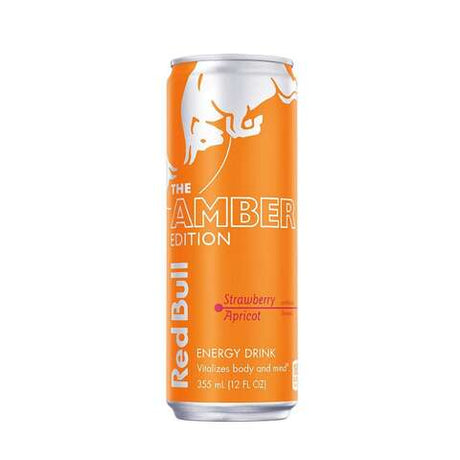 Red Bull Amber Edition Strawberry Apricot Energy Drink 12 oz, Pack of 24
