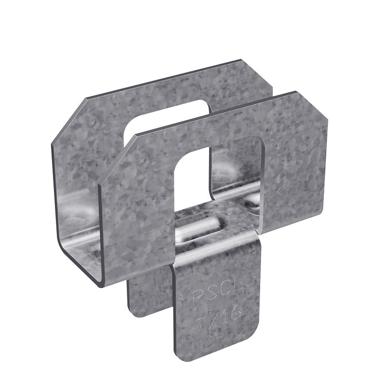 Simpson Strong-Tie PSCL Series PSCL 7/16 Panel Sheathing Clip, 24 Roof Span, 20 ga Thick Material, Galvanized, 250/PK