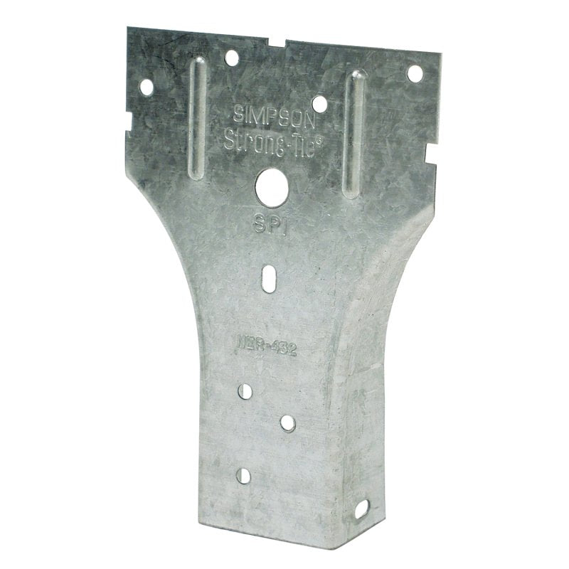 Simpson Strong-Tie SP1 SP1Z Stud Plate Tie, 5-1/16 in L, 3-1/2 in W, Steel, Galvanized, Fastening Method: Nail, Pack of 100