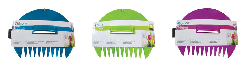 Bloom 12 in. 9 Tine Poly Leaf Scoop Poly Handle, Pack of 6