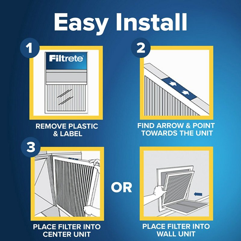 Filtrete 711-4 Pleated Air Filter, 14 in L, 14 in W, 8 MERV, 700 MPR, Fiberglass Frame, Pack of 4