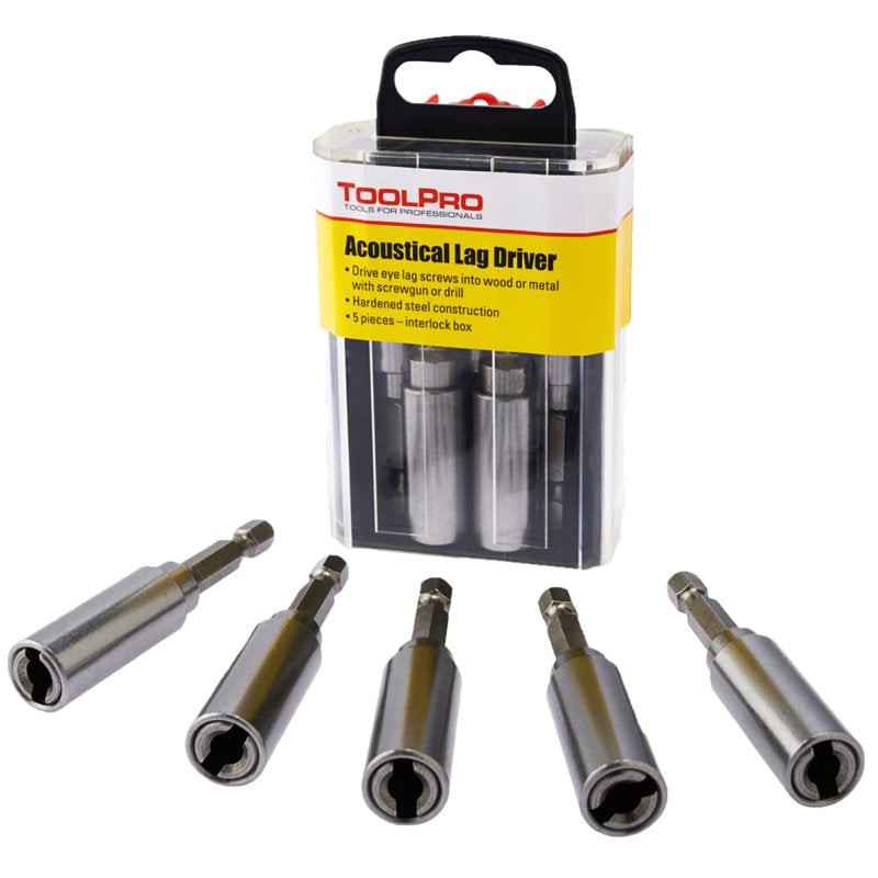 Toolpro TP05035 Eye Lag Driver, 5-Piece, Acoustical, Steel