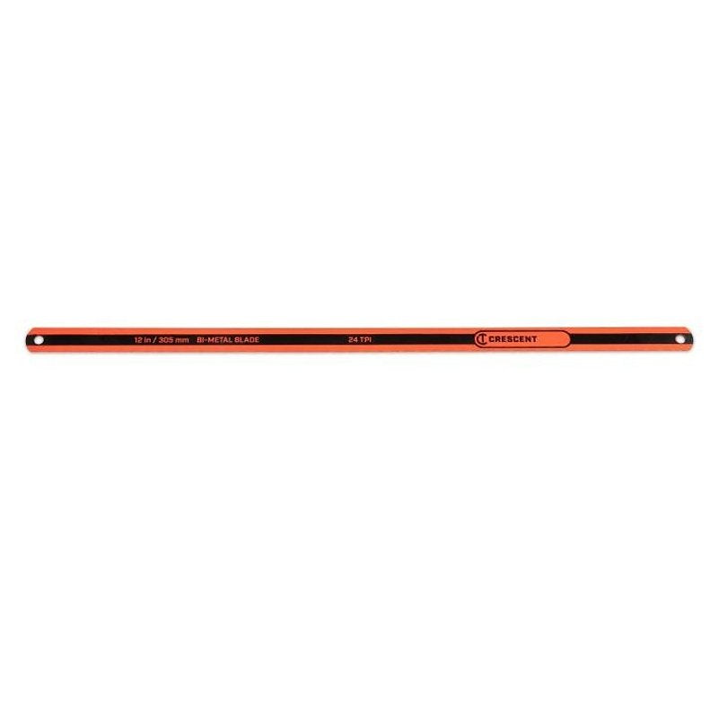 Crescent CRBB1203 Hacksaw Replacement Blade, 12 in L, 24 TPI, Bi-Metal Cutting Edge