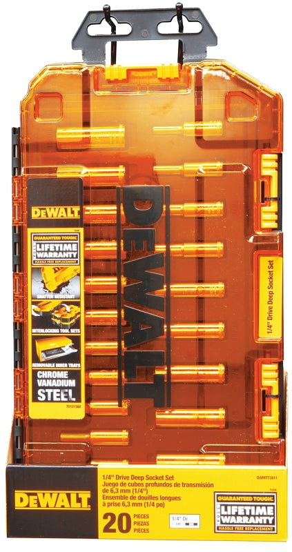 DEWALT DWMT73811 Series Socket Set, Chrome