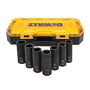 DEWALT DWMT74737 Series Socket Set, Specifications: 1/2 in Drive Size, Includes: Lockable Stacking Case