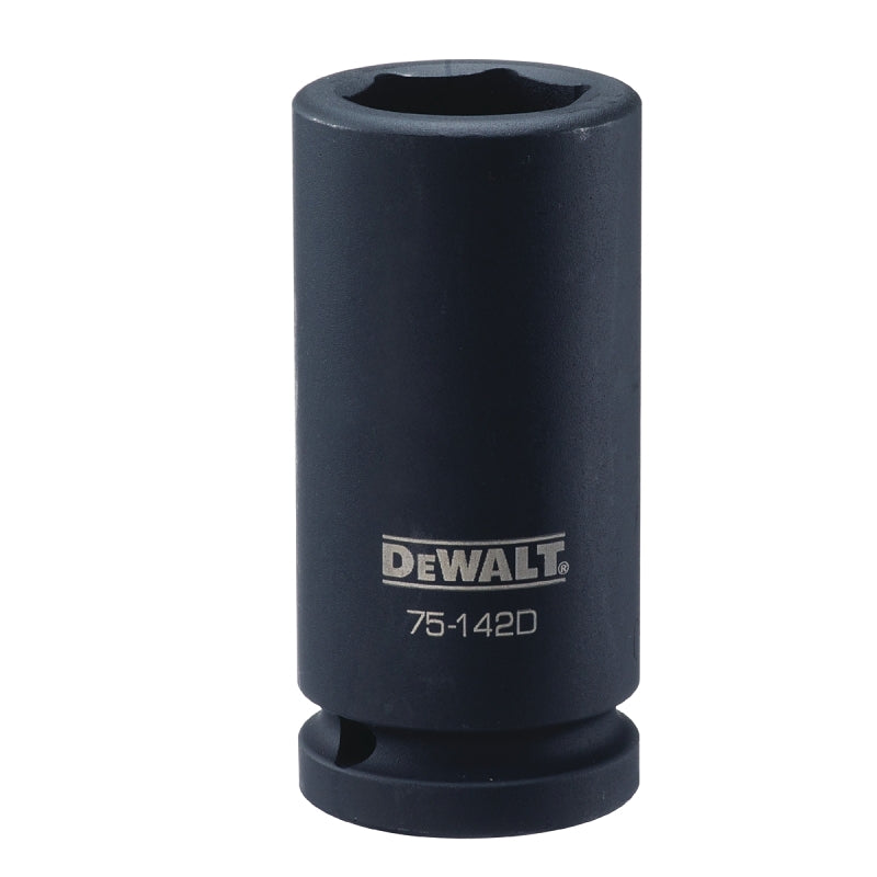 DEWALT DWMT75142OSP Impact Socket, 25 mm Socket, 9/16 in D Socket, 3/4 in Drive, 6-Point, CR-440 Steel, Black Oxide