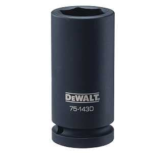 DEWALT DWMT75143OSP Impact Socket, 26 mm Socket, 19/32 in D Socket, 3/4 in Drive, 6-Point, CR-440 Steel, Black Oxide