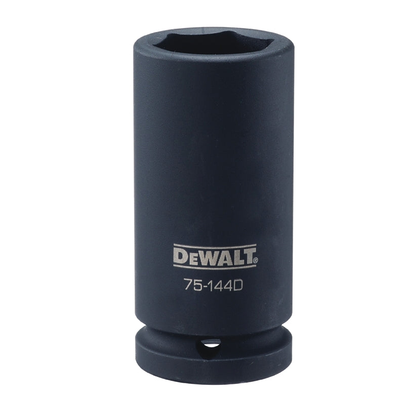 DEWALT DWMT75144OSP Impact Socket, 27 mm Socket, 5/8 in D Socket, 3/4 in Drive, 6-Point, CR-440 Steel, Black Oxide