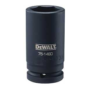DEWALT DWMT75146OSP Impact Socket, 30 mm Socket, 3/4 in D Socket, 3-11/32 in OAL, 3/4 in Drive, 6-Point, CR-440 Steel