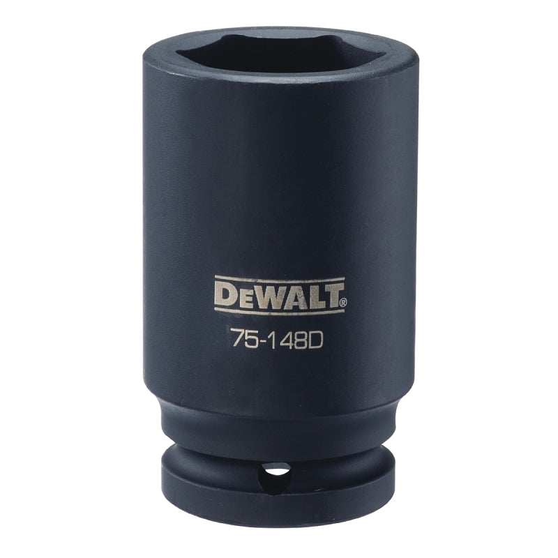 DEWALT DWMT75148OSP Impact Socket, 33 mm Socket, 7/8 in D Socket, 6-1/2 in OAL, 3/4 in Drive, 6-Point, CR-440 Steel