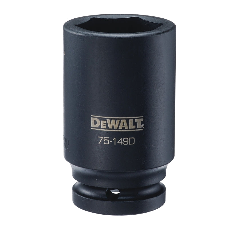 DEWALT DWMT75149OSP Impact Socket, 35 mm Socket, 7/8 in D Socket, 3/4 in Drive, 6-Point, Steel, Black Oxide, Metric