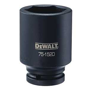 DEWALT DWMT75152OSP Impact Socket, 41 mm Socket, 7/8 in D Socket, 6-1/2 in OAL, 3/4 in Drive, 6-Point, CR-440 Steel