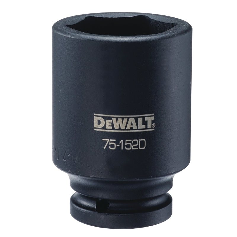 DEWALT DWMT75152OSP Impact Socket, 41 mm Socket, 7/8 in D Socket, 6-1/2 in OAL, 3/4 in Drive, 6-Point, CR-440 Steel