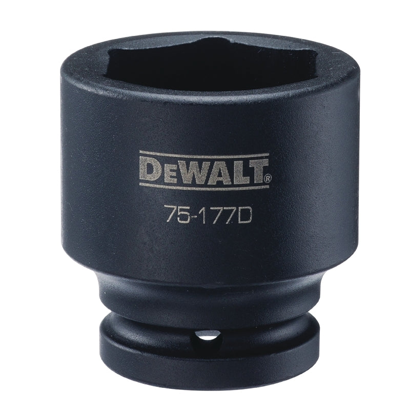 DEWALT DWMT75177OSP Impact Socket, 41 mm Socket, 7/8 in D Socket, 3/4 in Drive, 6-Point, CR-440 Steel, Black Oxide