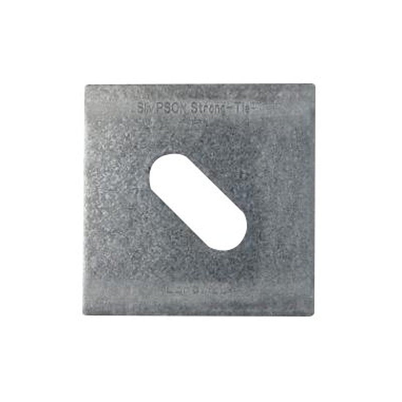 Simpson Strong-Tie LBPS Series LBPS 1/2Z Bearing Plate, 3 in H x 3 in W x 0.13 in D Dimensions, Steel, ZMAX, Pack of 50