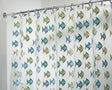 iDesign 72 in. H X 72 in. W Blue/Green Fish Shower Curtain PEVA