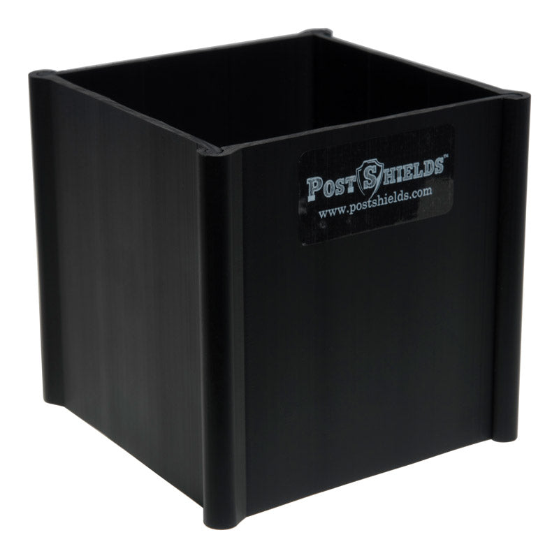 Post Shields Inc. 4 in. H X 4 in. W X 4 in. L Plastic Black Fence Post Protection, Pack of 10