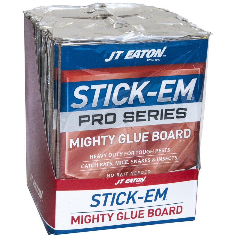 JT Eaton Stick-Em Pro Series Small Glue Board Trap For Insects/Rodents/Snakes 1 pk, Pack of 12