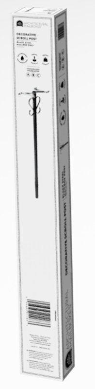 Gibraltar Mailboxes PBK00000 Mailbox Post, 10.7 in L, 6 in W, 52.1 in H, Steel, Galvanized