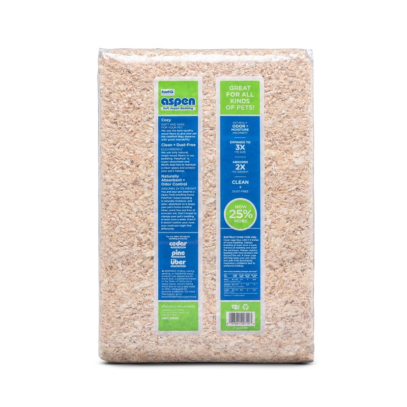 PetsPick 802.0P7PK Soft Aspen Bedding, Wood, 141 L