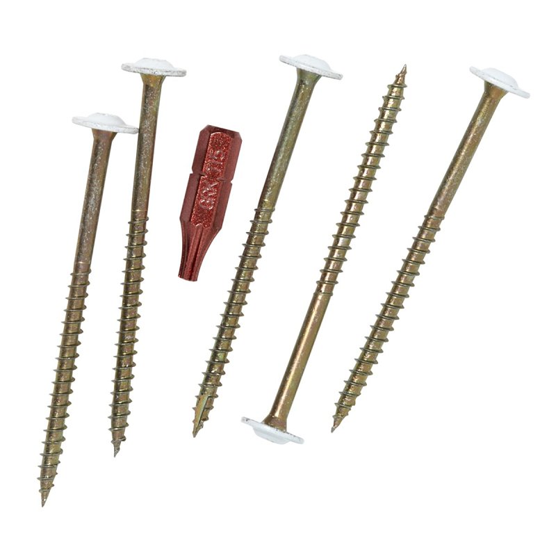 GRK Fasteners 51000 Cabinet Screw, #8 Thread, 2-1/2 in L, W-Cut Thread, Low-Profile, Washer Head, Star Drive, Steel