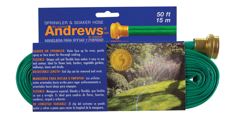 Andrews 1 in. D X 50 ft. L Medium Duty Sprinkler/Soaker Hose