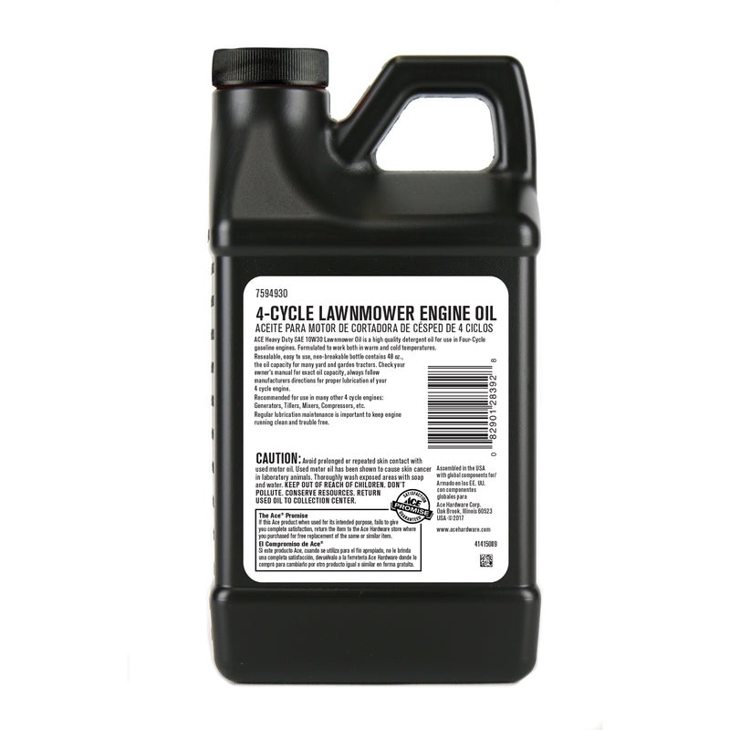 Ace 10W-30 4-Cycle Lawn Mower Motor Oil 48 oz 1 pk, Pack of 6