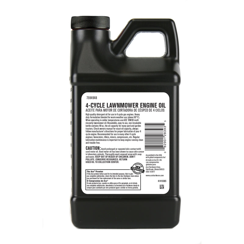 Ace SAE 30 4-Cycle Lawn Mower Motor Oil 48 oz 1 pk, Pack of 6