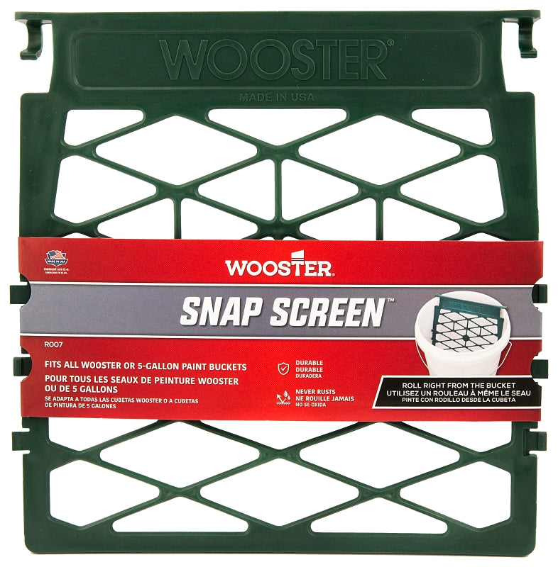 Wooster R007 Bucket Grid, 10-1/2 in L, 10-1/2 in W, Polypropylene, Green