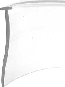 Prime-Line M 6211 Shower Door Bottom Seal, Swinging, Vinyl, Clear, For: Swinging Shower Doors and Tub Enclosures