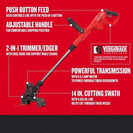 Craftsman Weedwacker CMEST913 14 in. Electric String Trimmer Tool Only