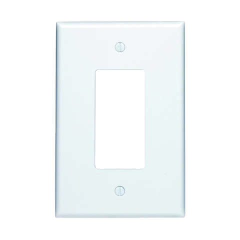 Leviton Decora White 1 gang Thermoset Plastic Decorator Wall Plate 1 pk