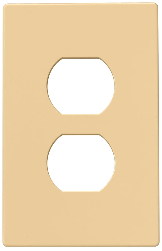 Eaton Wiring Devices PJS8V Series Wallplate, Mid-Size, Screwless, 4-1/2 in L, 2-3/4 in W, 1-Gang, Polycarbonate, Ivory