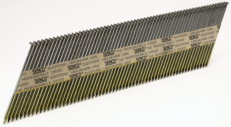 Senco K525APBXN Series Collated Nail, Paper Tape Collation, 2-1/2 in L, Steel, Bright Basic, Full Round Head