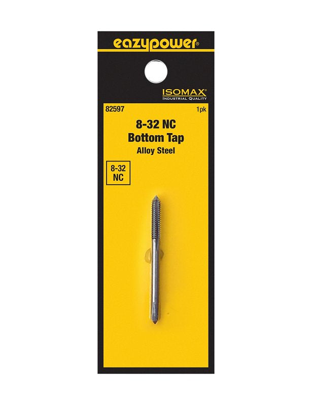 Isomax 82597 Machine Screw Tap, #8-32 Thread, NC Thread, Bottom Chamfer, Tungsten Steel
