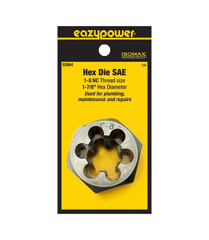 Isomax 82664 Threading Die, 1-8 Thread, NC Thread