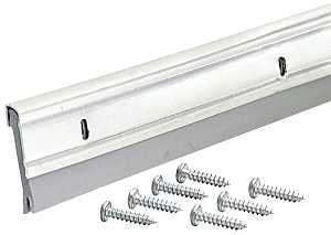 M-D 05629 Door Sweep, Aluminum Flange, 36 in L, Aluminum Flange, Vinyl Insert