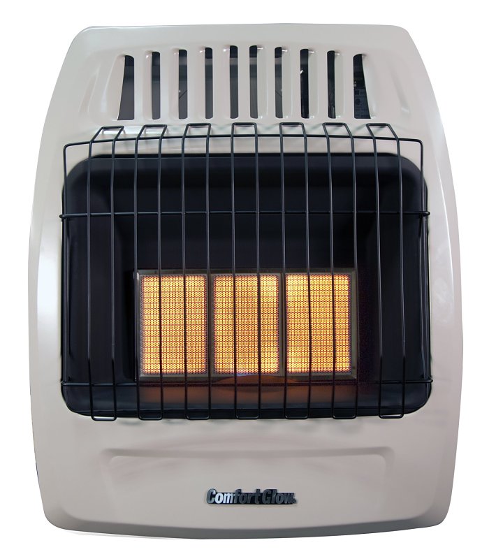 Kozy World KWN391 Infrared Vent-Free Heater, 20.9 in W, 24 in H, 18,000 Btu Heating, Natural Gas, Beige