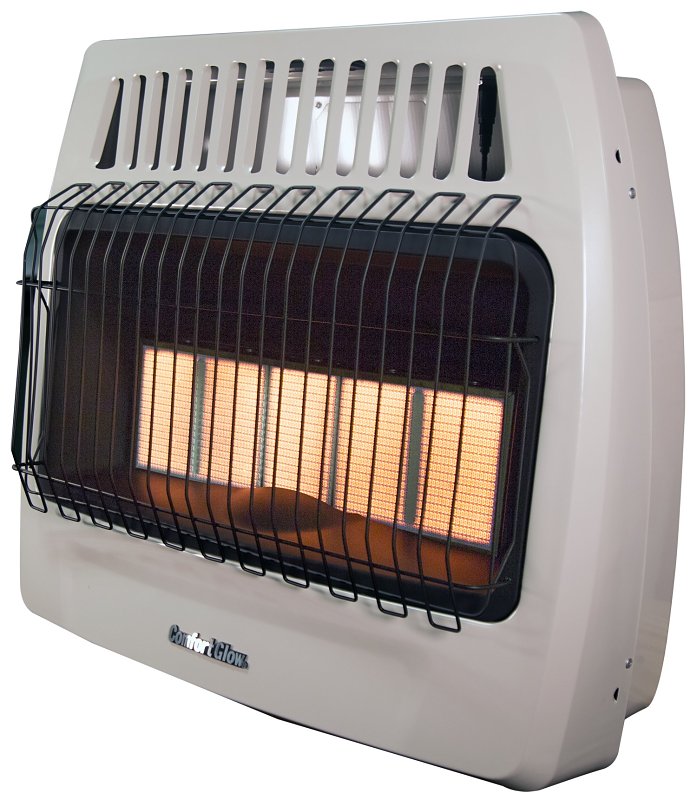 Kozy World KWN521 Infrared Vent-Free Heater, 28.15 in W, 24.41 in H, 30,000 Btu Heating, Natural Gas, Beige