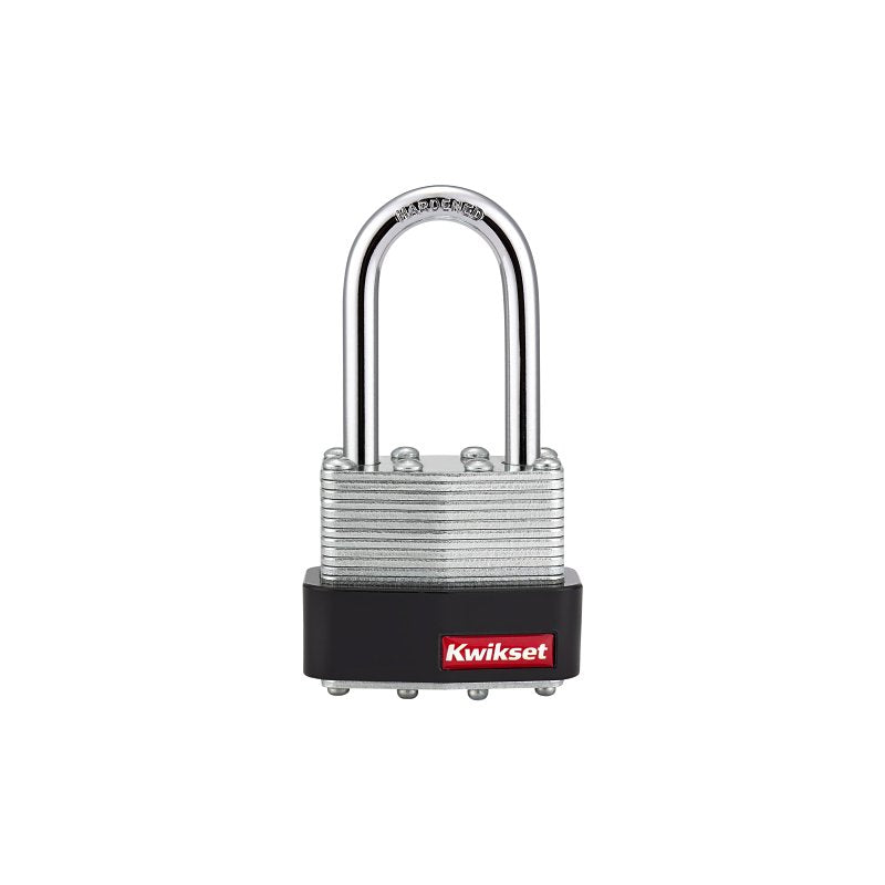 Kwikset 90260-106 Padlock, Keyed Different Key, 0.24 in Dia Shackle, 1-1/2 in H Shackle, Steel Shackle, 1-9/16 in W Body