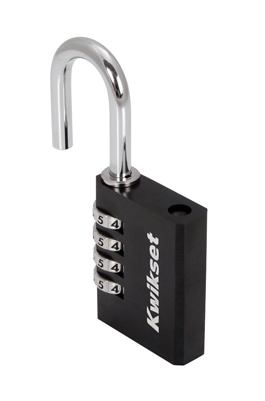 Kwikset 90260-461 Padlock, No Key, 0.24 in Dia Shackle, 1-3/16 in H Shackle, Steel Shackle, Aluminum Body