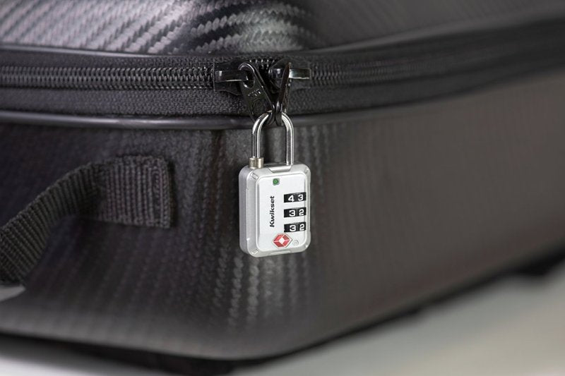 Kwikset 90260-704 Luggage Lock, No Key, 0.13 in Dia Shackle, 0.8 in H Shackle, Steel Shackle, Zinc Body